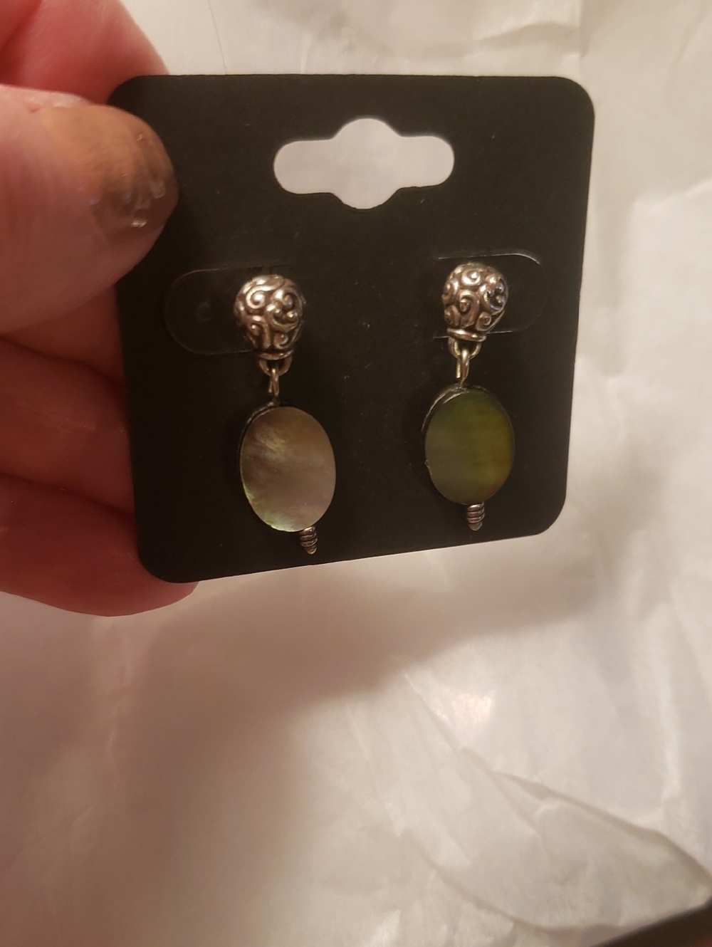 Vintage  iridescent Earrings.